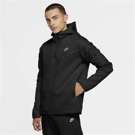 nike tech fleece hoodie heren zwart